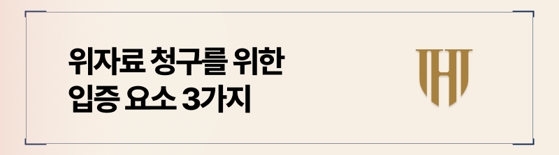 위자료 청구시 약혹임증, 상대의 부정행위 이븡, 청구항목 계산 3가지는 핵심 요소입니다.