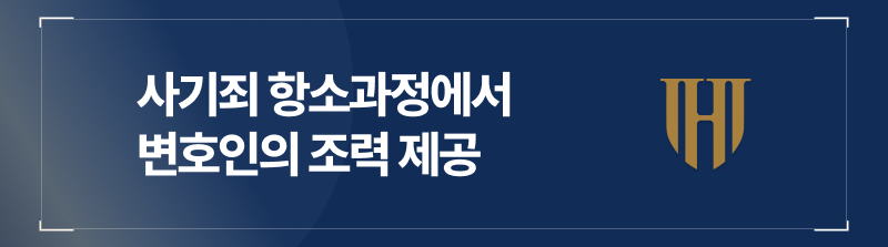 사기죄 항소과정에서 변호인은 이러한 조력을 제공할 수 있습니다.