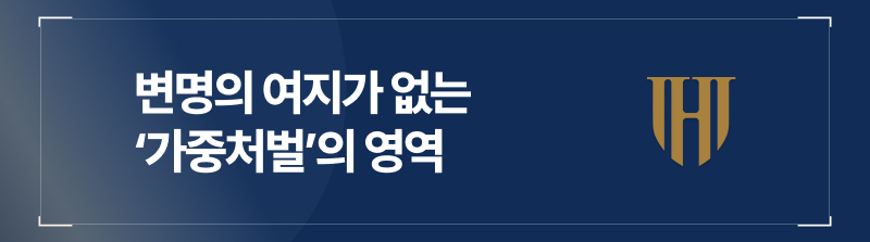 변명의 여지가 없는 ‘가중처벌’의 영역