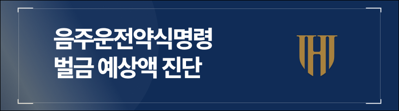 음주운전약식명령 벌금 예상액 진단 [변호사가 직접]