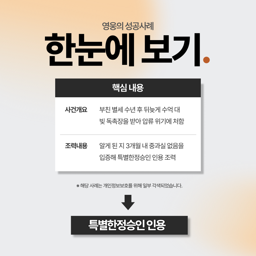 특별한정승인 인용 성공으로 뒤늦게 발견된 빚 방어 성공 