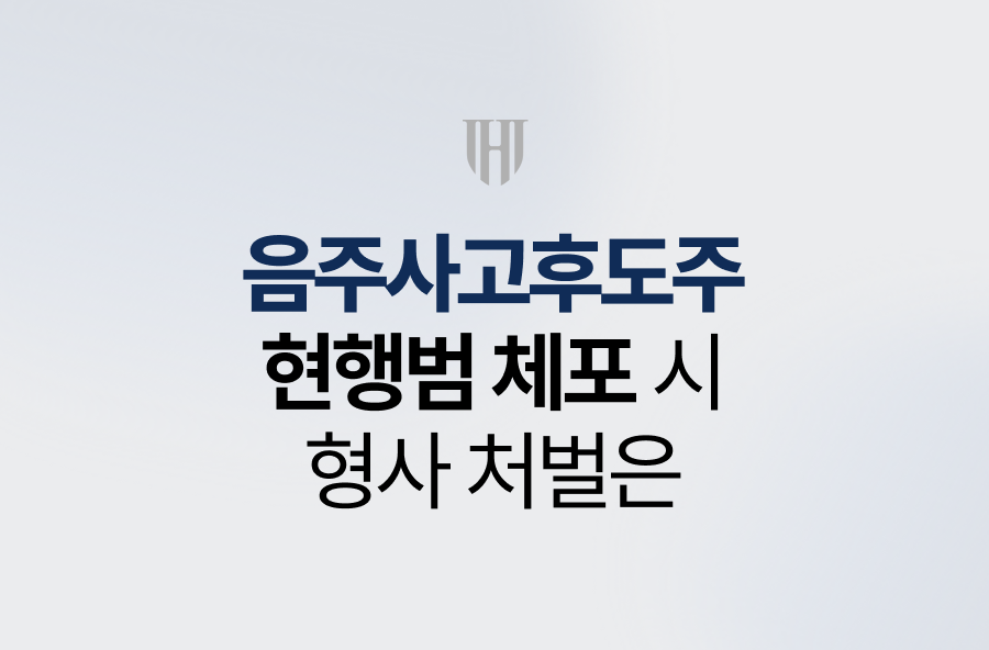 음주사고후도주 현행범 체포 시 형사처벌은