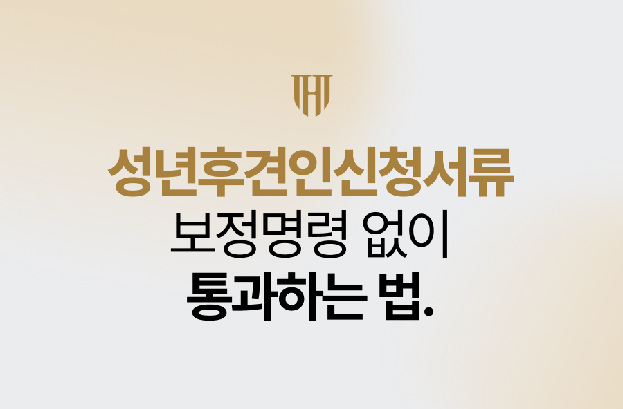 성년후견인신청서류 안내서, 보정명령 없이 통과하는 법